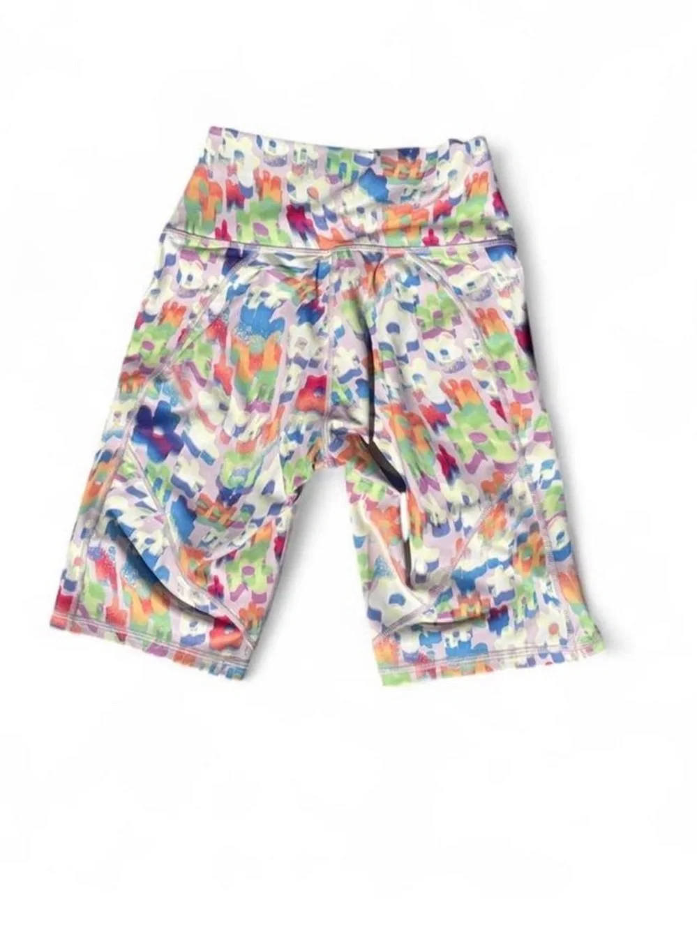 NWT Fabletics Define PowerHold High-Waisted 9'' Shorts New Wave Floral Size XS